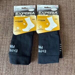 THORLOS EXPERIA Bundle of 2 PROLITE UNISEX CREW ATHLETIC SOCK SMALL Black